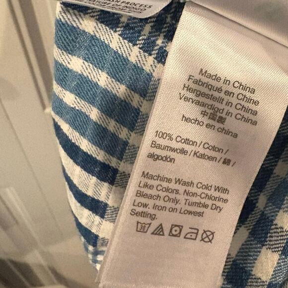 J. Crew Blue And White Plaid Midi Dress Size 6 - Picture 9 of 9